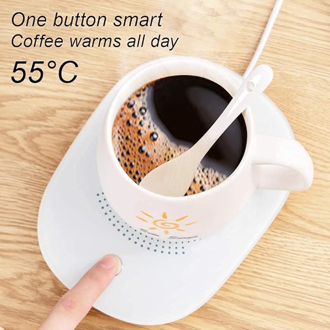 Smart Coffee Mug Warmer with Constant Temperature (55°C) – Electric Heating Cup Coaster