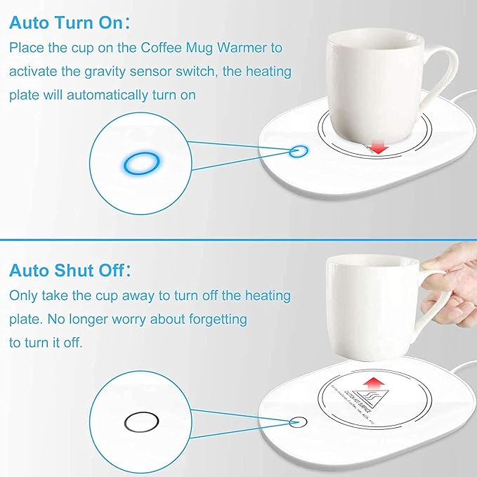 Smart Coffee Mug Warmer with Constant Temperature (55°C) – Electric Heating Cup Coaster