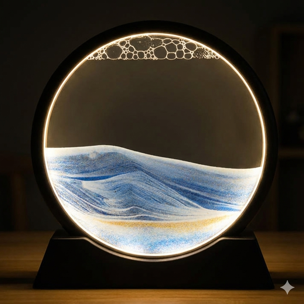 3D Moving Sand Art Picture – Deep Sea Sandscape in Motion