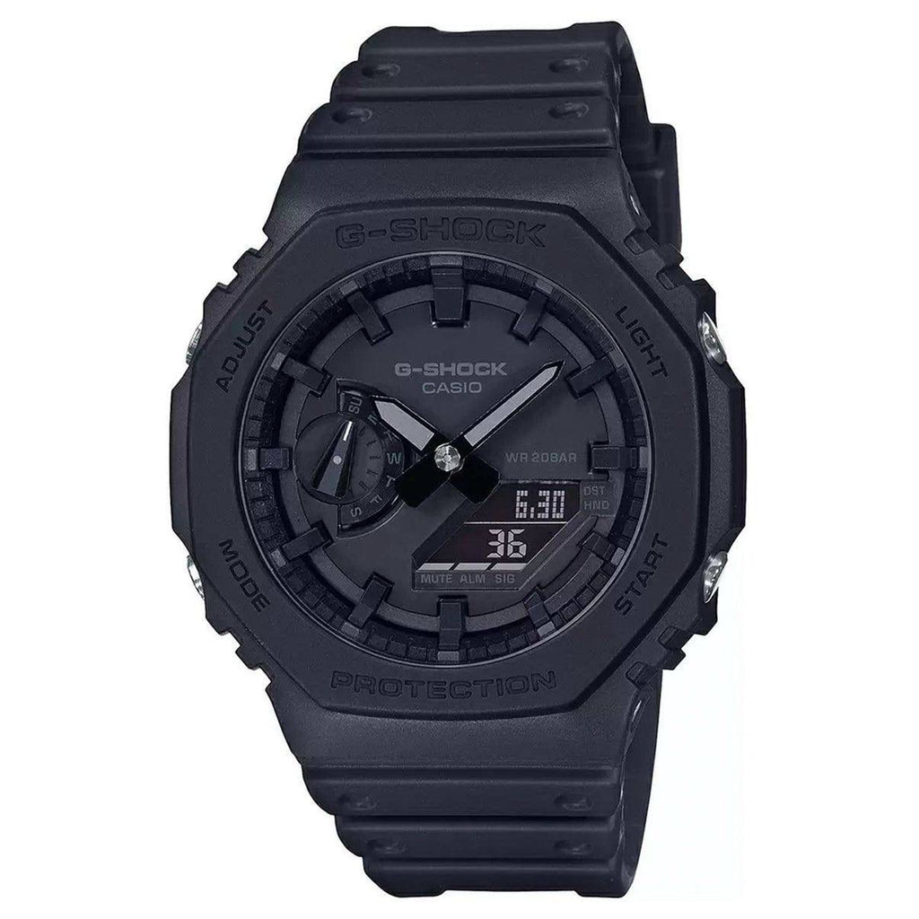 Casio G-Shock GA-2100-1A1DR Black Analog-Digital Dial Black Resin Strap Men's Watch Shock and 200M Water Resistant G987