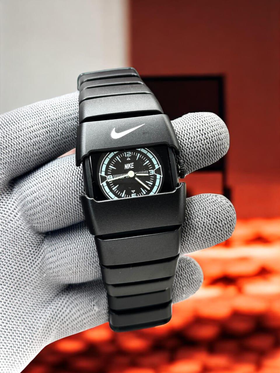 Nike Y2K Armored Analog Watch | Silver | Black