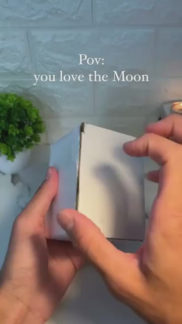 3D Crystal Ball Night Light with LED Wooden Base - Moon Planet Galaxy Design | Decorative Glass Sphere Lamp for Home Décor & Gifts